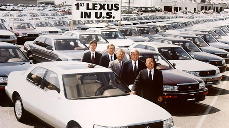 The Lexus LS400 was a big hit in the US
